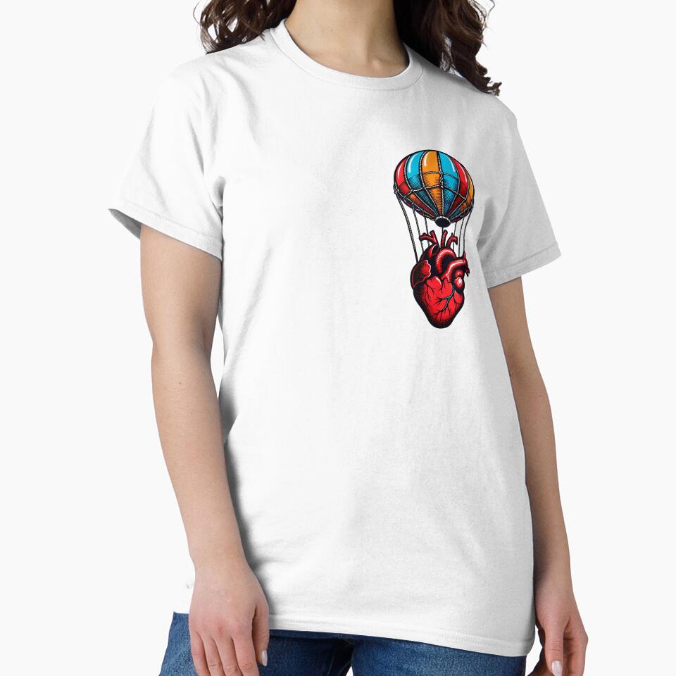 Flying Heart - Anatomical Hot Air Balloon Design by DrawDrip