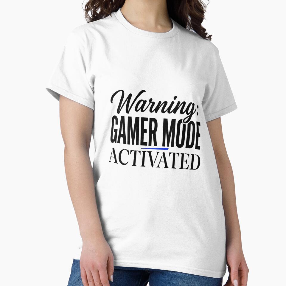 Warning Gamer Mode Activated Bold Typography Mixed by anass002