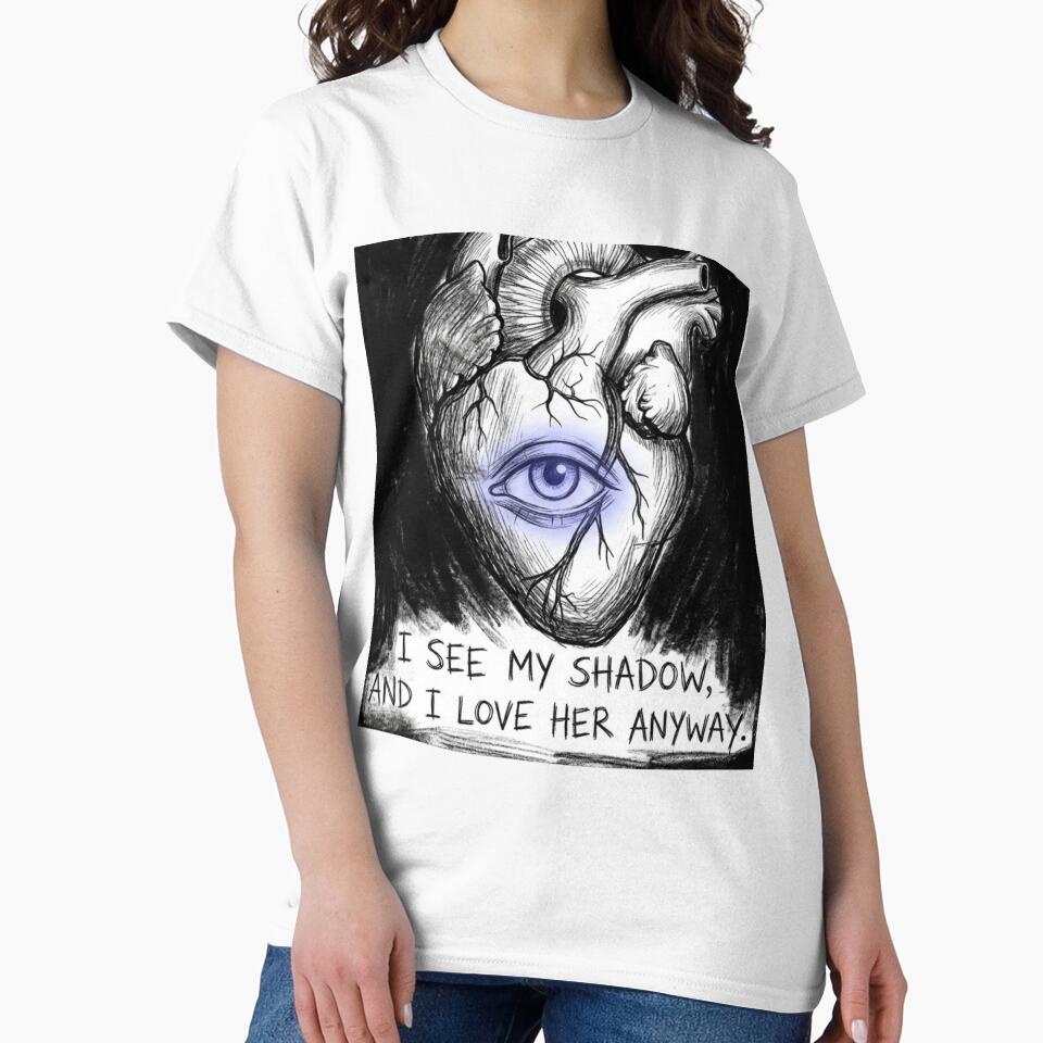 Charcoal Shadow Heart Work - Honest Third Eye Anatomical Art by GiftzCircle