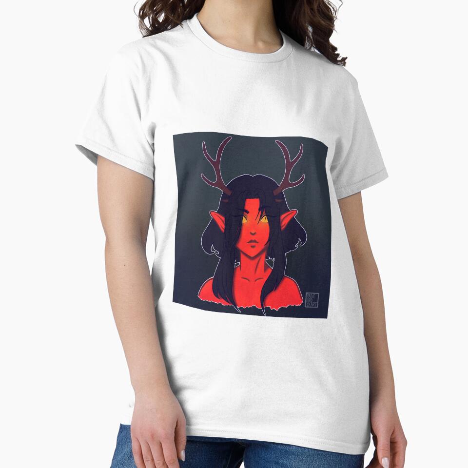 Red Tiefling Girl by RaineBird