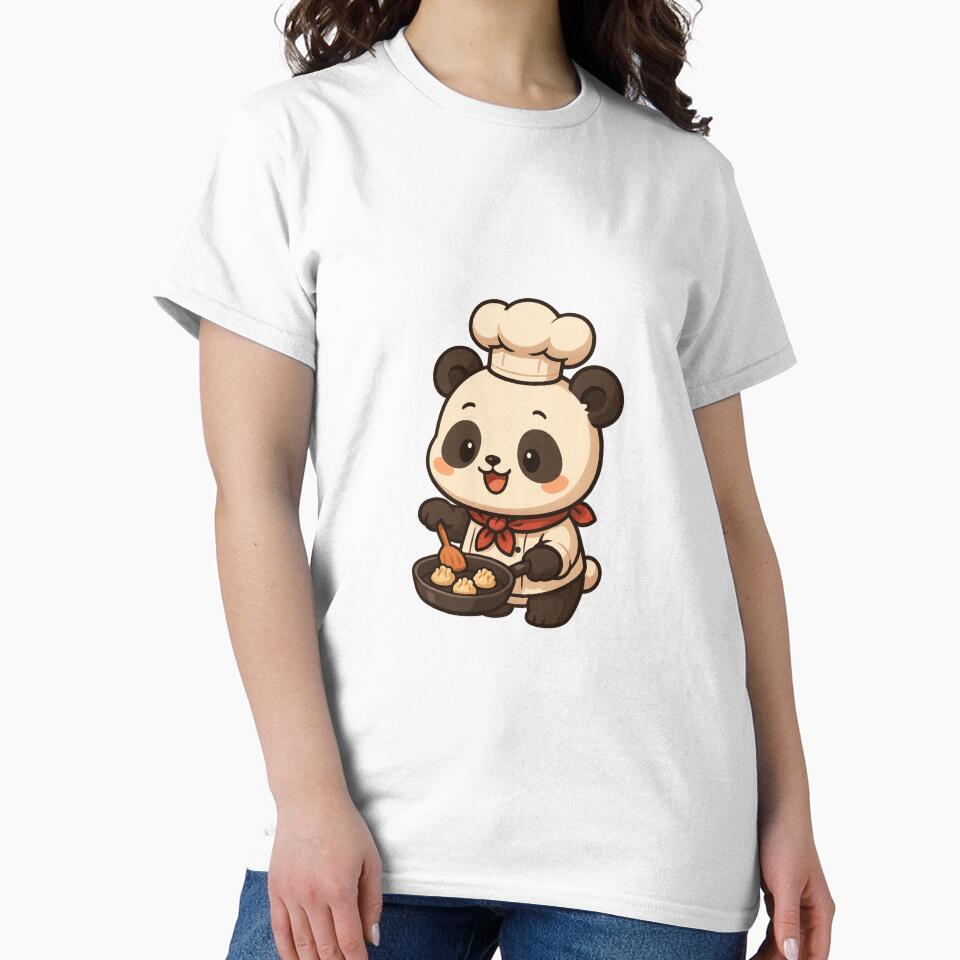 Cute Chibi Panda Chef Cooking Tiny Dumplings – Kawaii Animal Art by ColorSplash123