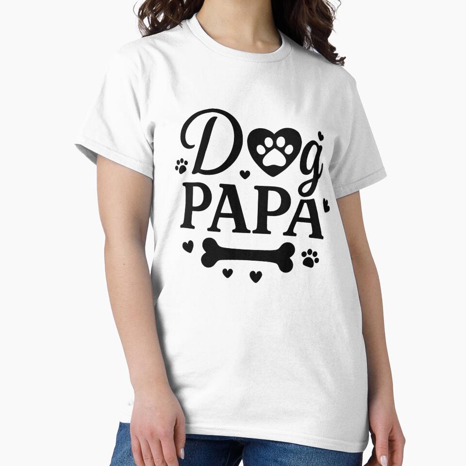 Dog Papa Paw Heart Cute Dog Dad Design by OwnYourMood