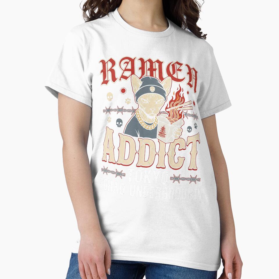 Ramen Addict Tokyo Cat by Emmatshirt1