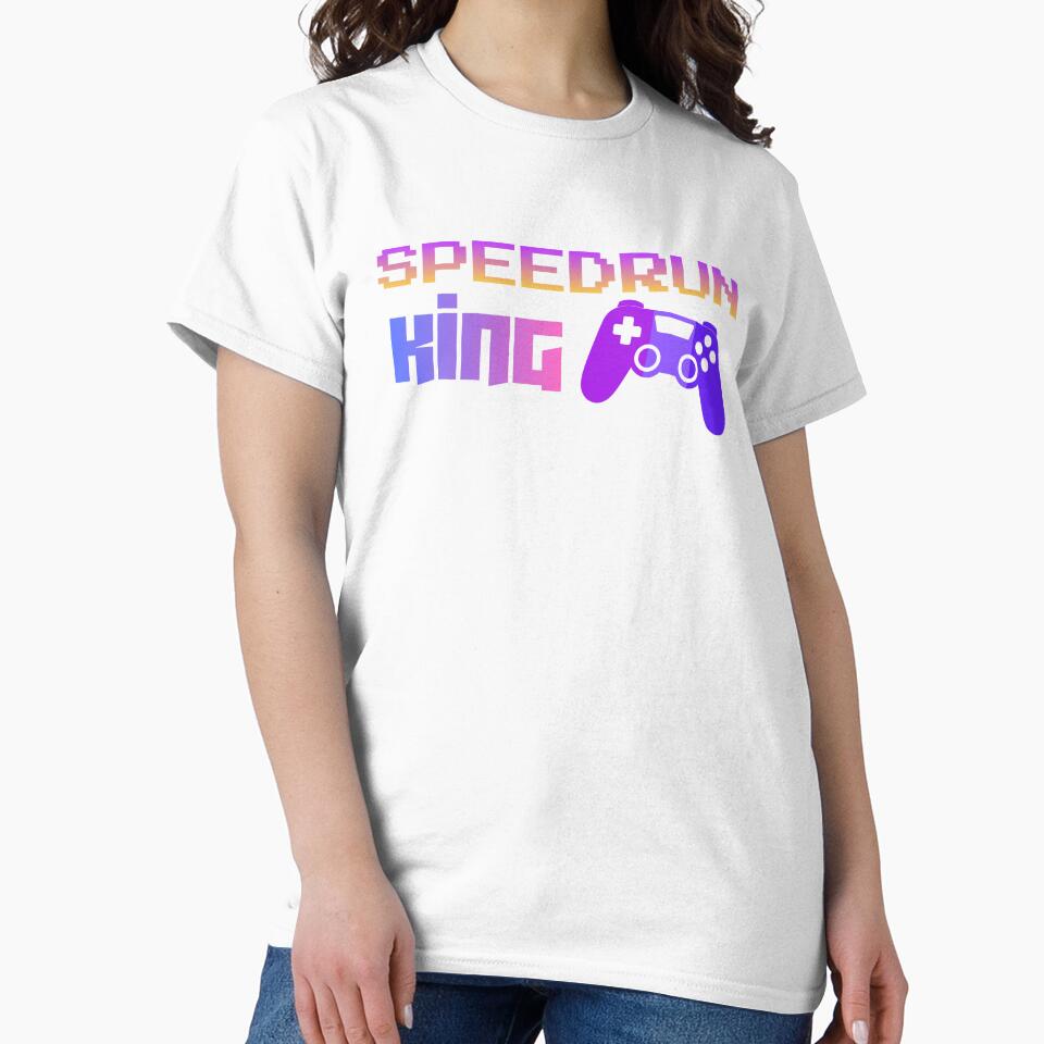 Speedrun King Controller – Gamer Speedrunning Graphic Design by PHRASEandSTYLE