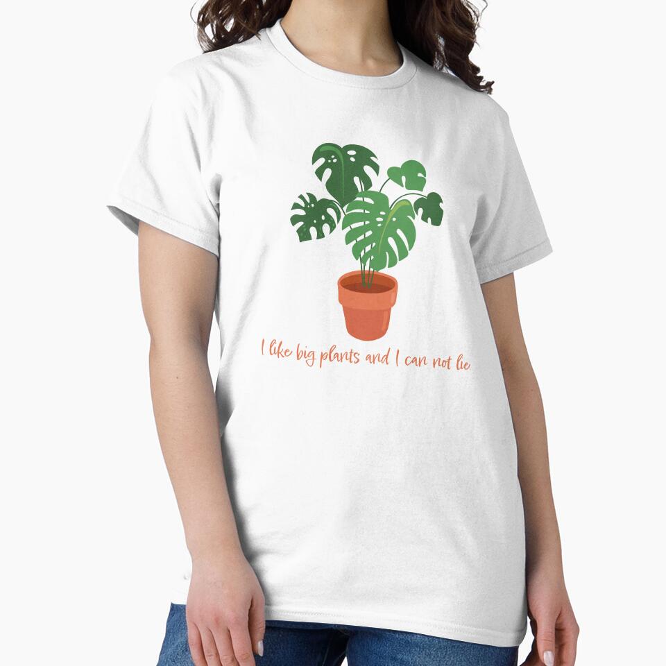 I Like Big Plants and I Can Not Lie | Plant Mom | Orange | Monstera | House Plants | Plants | Plant Lady | Plant Lover | Gardener | Gardening | Plant on a Stool by ShoniwDesigns