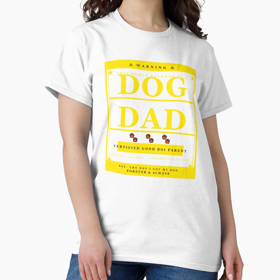 Dog Dad Warning Sign — Funny Certified Good Boi Parent Gift by Mega-Shopping