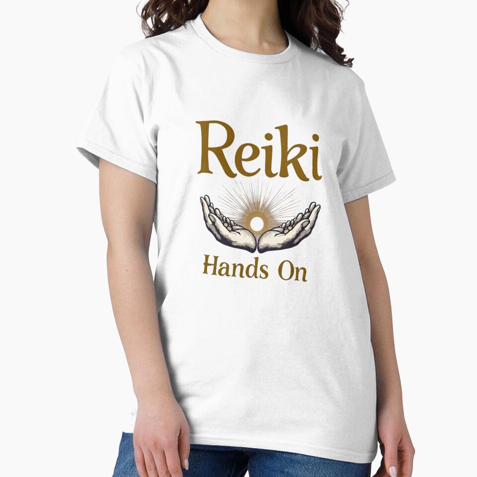 Reiki Hands On Healing Energy Tee by PopPrismDesigns