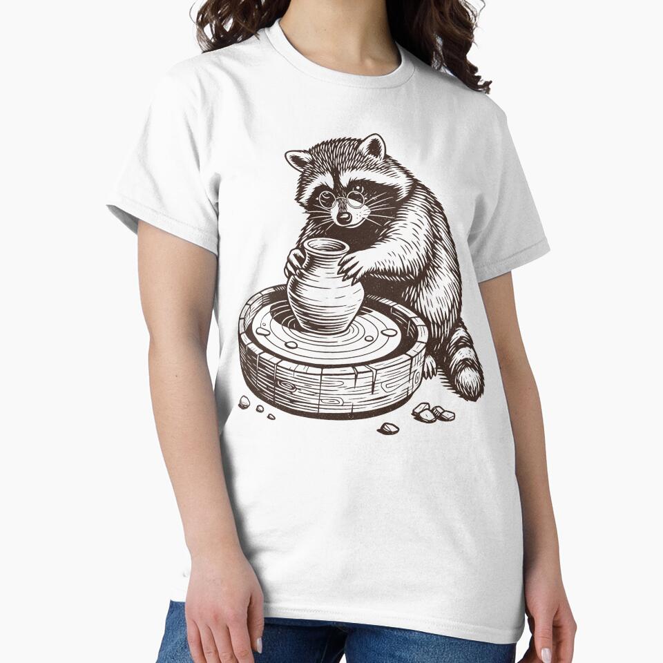 Cute Raccoon Ceramic Artist Vintage Pottery by Y-Vibes