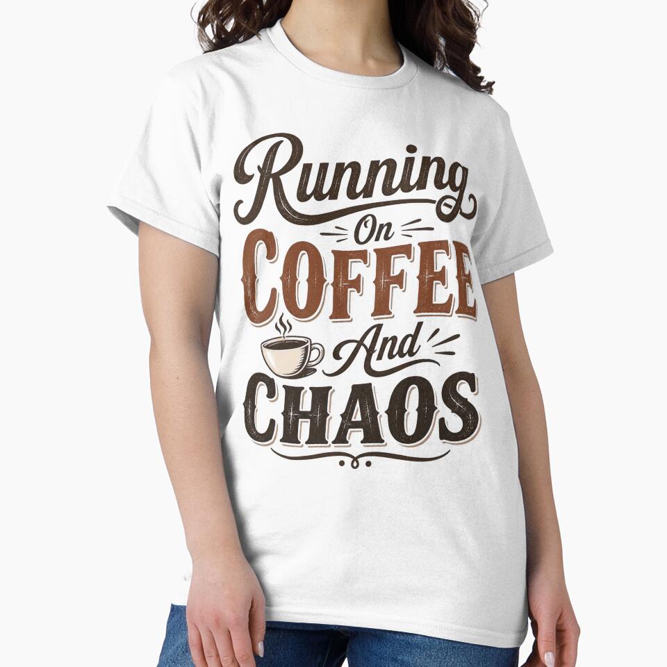 Running on Coffee and Chaos - Vintage Script Design by Irfanmulyana