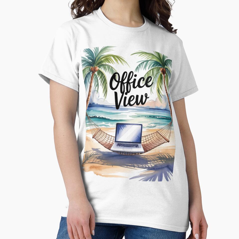 Office View Beach Laptop by ACRShop