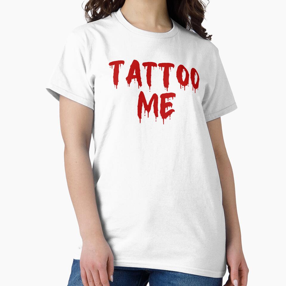 RED ON WHITE TATTOO ME BLOOD DRIP by RomeArtCo