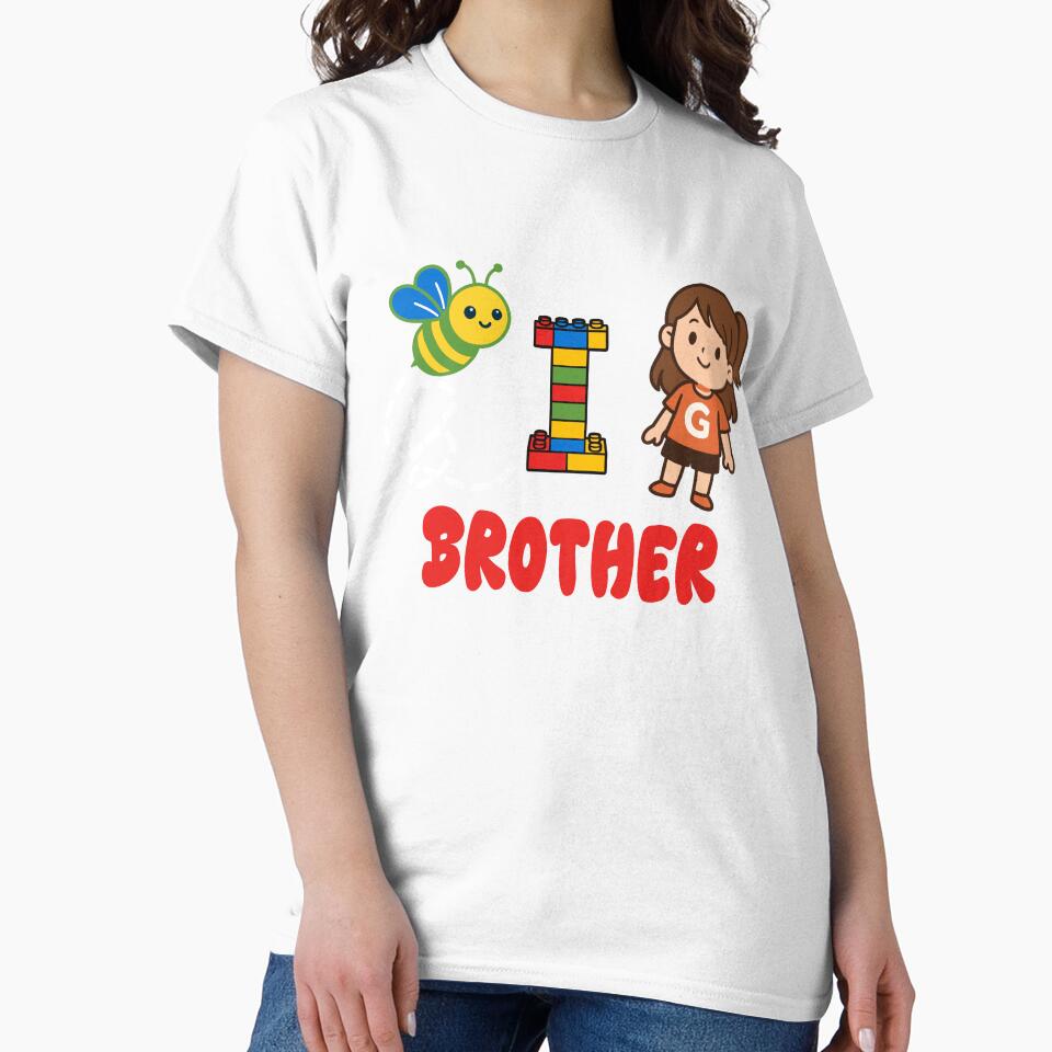 Bold Promoted to Big Brother Sibling Reveal Shirt for Boys Sibling design by Colorfulman