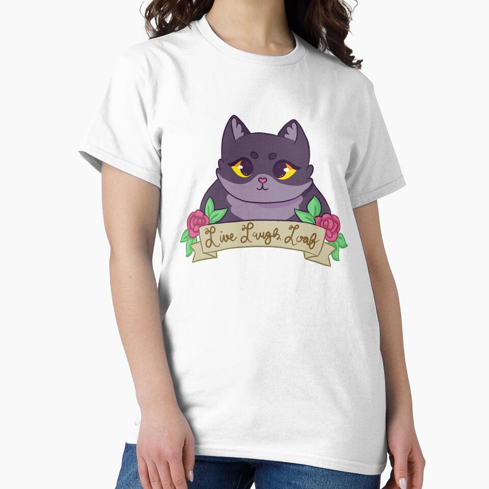 Copy of Live Laugh Loaf (Black And White Cat) by casserolestan