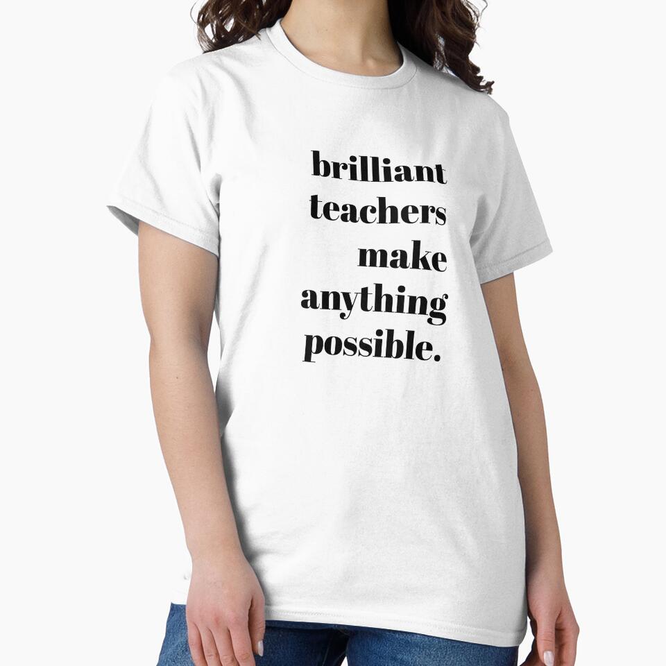 Brilliant Teacher Educator Appreciation Quote Art by guava-design
