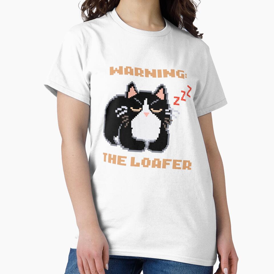 Warning: The Loafer │ Pixel Cat by sixsixsix.shop