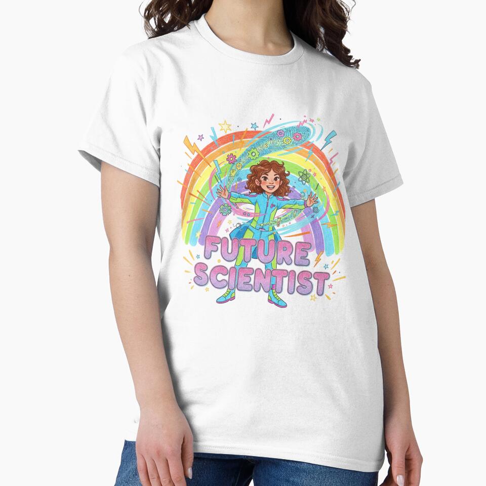STEM Girl future scientist classic tshirt by anandsiva2703