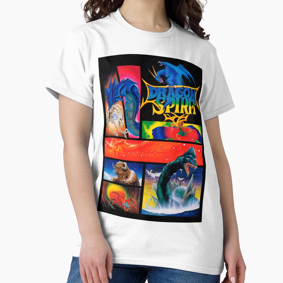 Dragon Spirit Arcade Game Cover by Retr0Tshirts