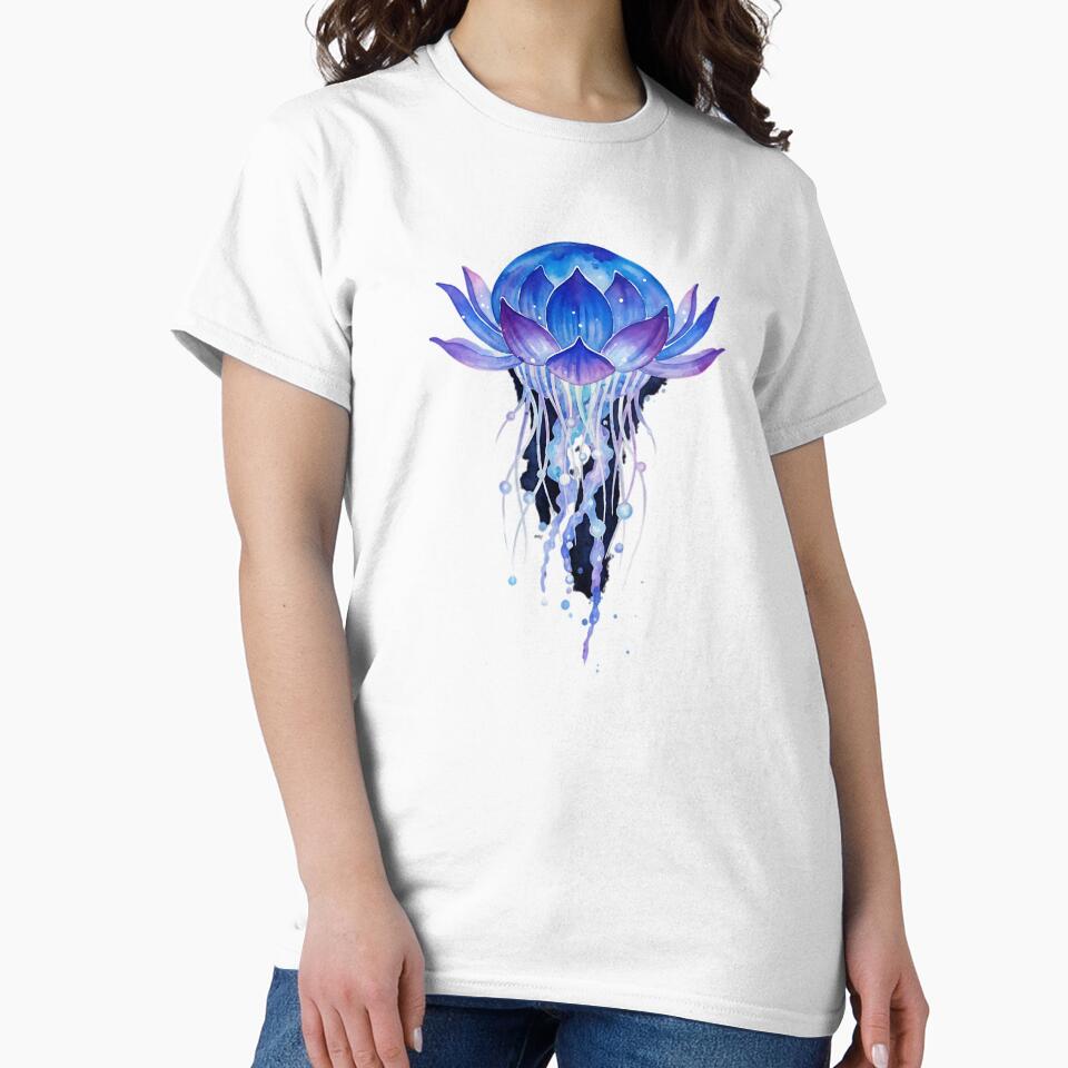 Jellyfish Lily Ethereal Watercolor by HoruxDesign