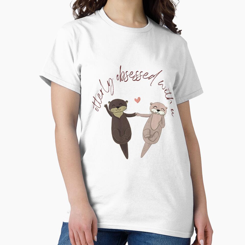 Otterly Obsessed With You- Valentine's Day Animal Puns and Gifts by designsbyreaia