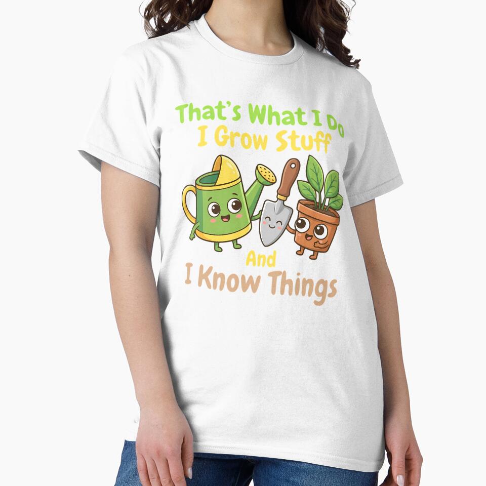 I Grow Stuff Gardening Kawaii Cartoon Plant Lover by chattsuede