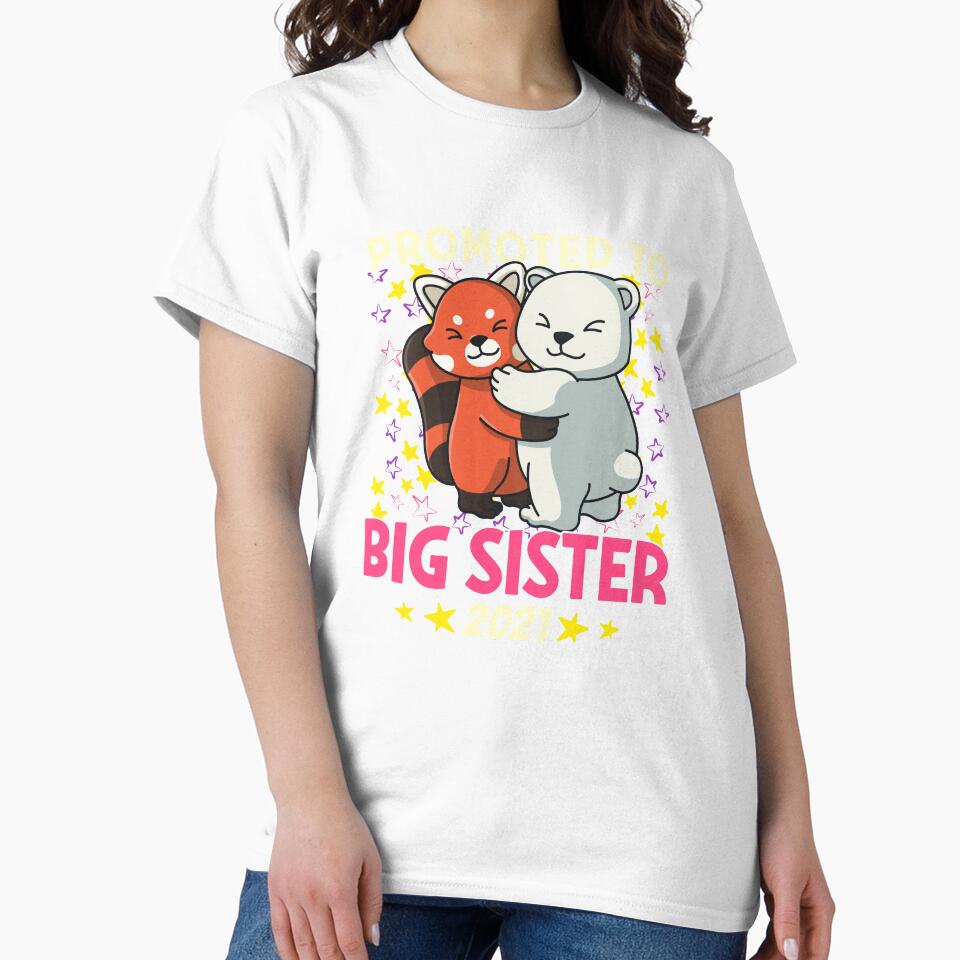 Promoted To Big Sister2021 Funny Announcement Gift by 123428094