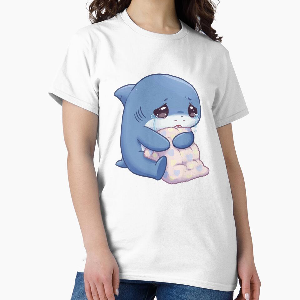 Sad Crying Shark Needs A Hug - Relatable Mood by Petzzz
