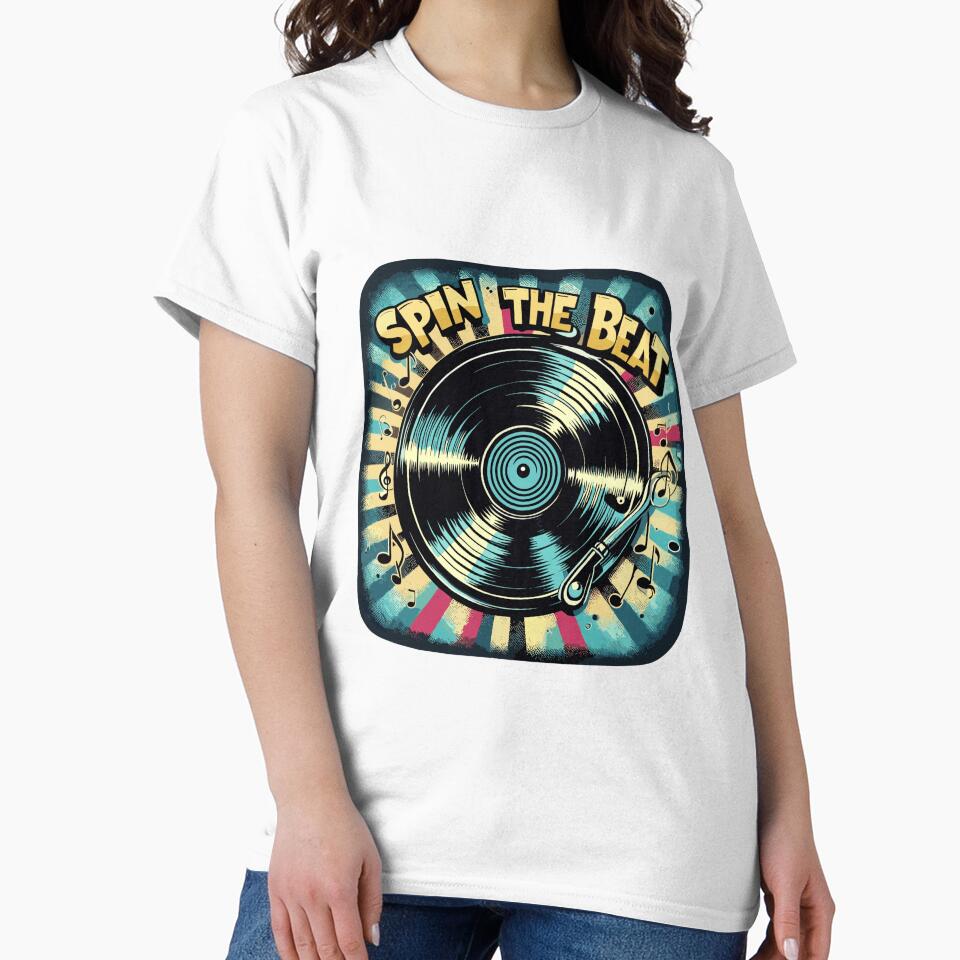 Spin the Beat Vinyl Art | Retro music design by Artifines