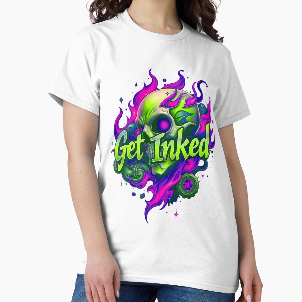 Get Inked Cool Fire Skull Tattoo Design by TheArtOfPat