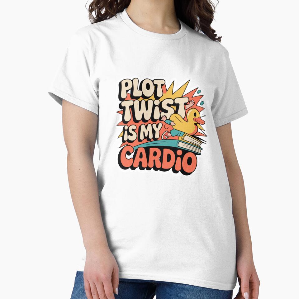 Plot Twist Is My Cardio Sticker | Funny Book Lover Reading Quote by Bimmie17