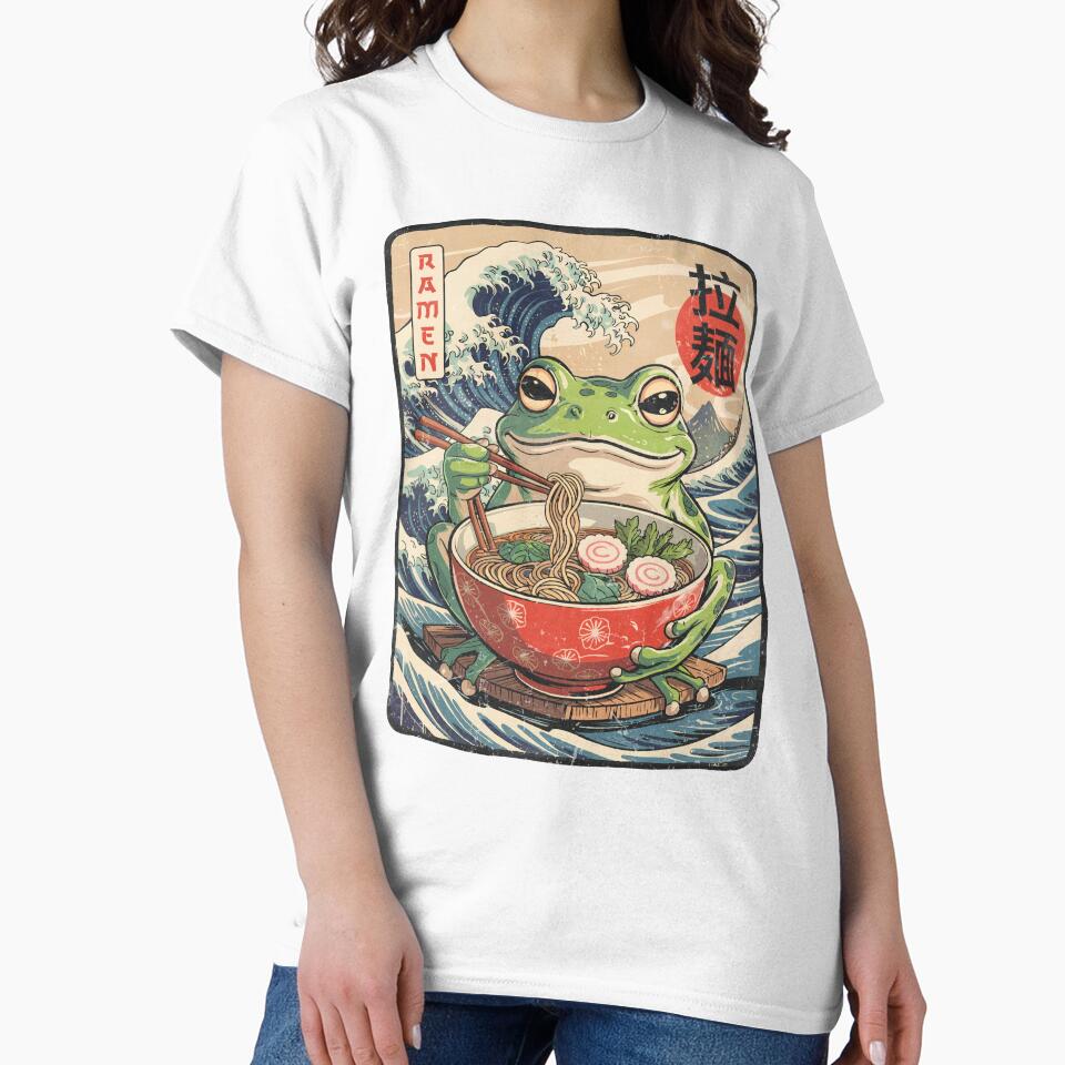 Frog Eating Ramen Noodles by jmbeezee