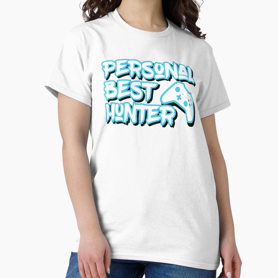 Personal Best Hunter – Icy Blue Gamer Quote Design by PHRASEandSTYLE