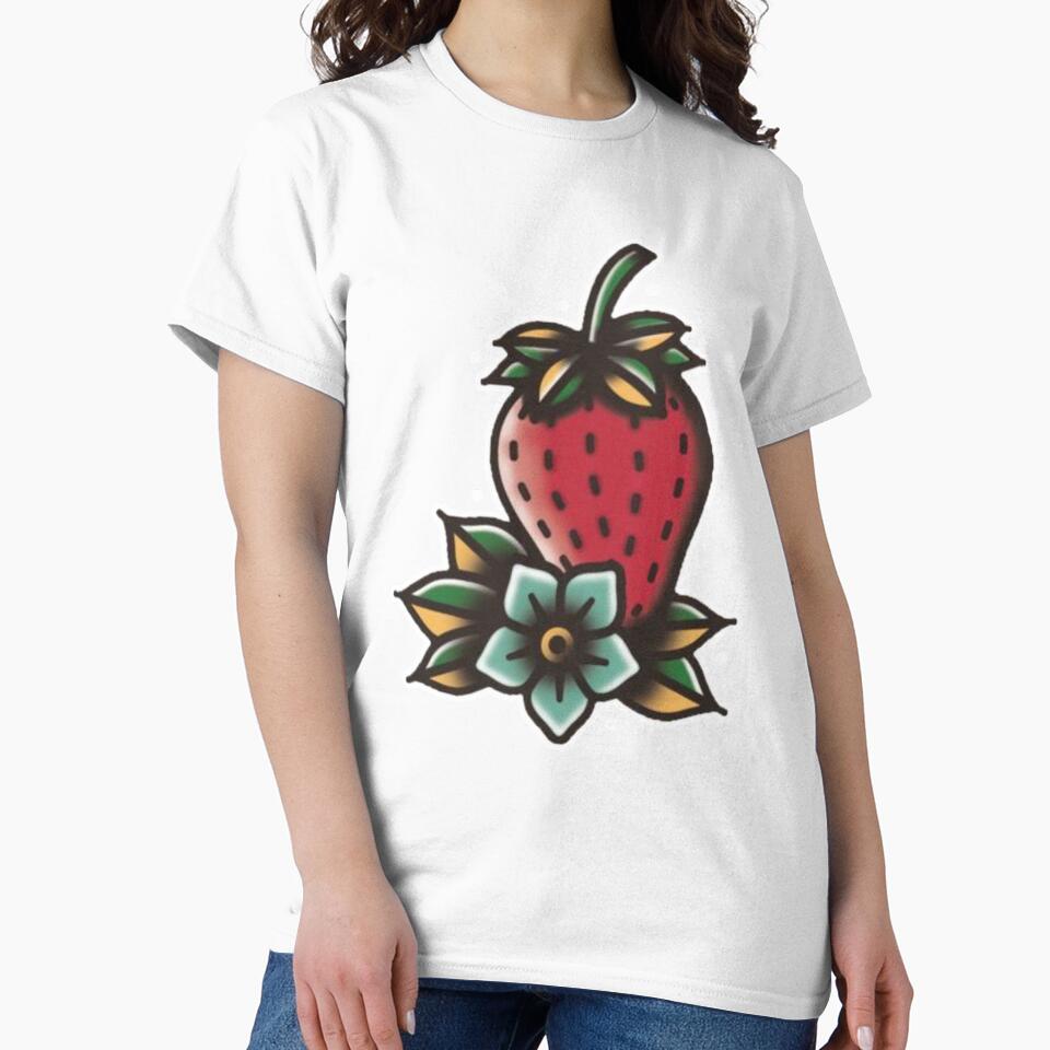 Strawberry Traditional Tattoo by Jahaziel Sandoval