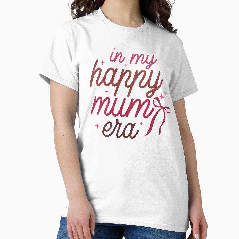 In My Happy Mom Era Aesthetic Coquette Ribbon Bow by krystalRomanart