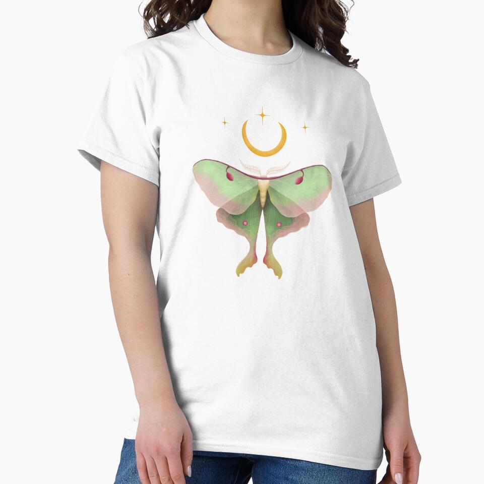 Luna Moth & Crescent Moon by EffyDesign5152