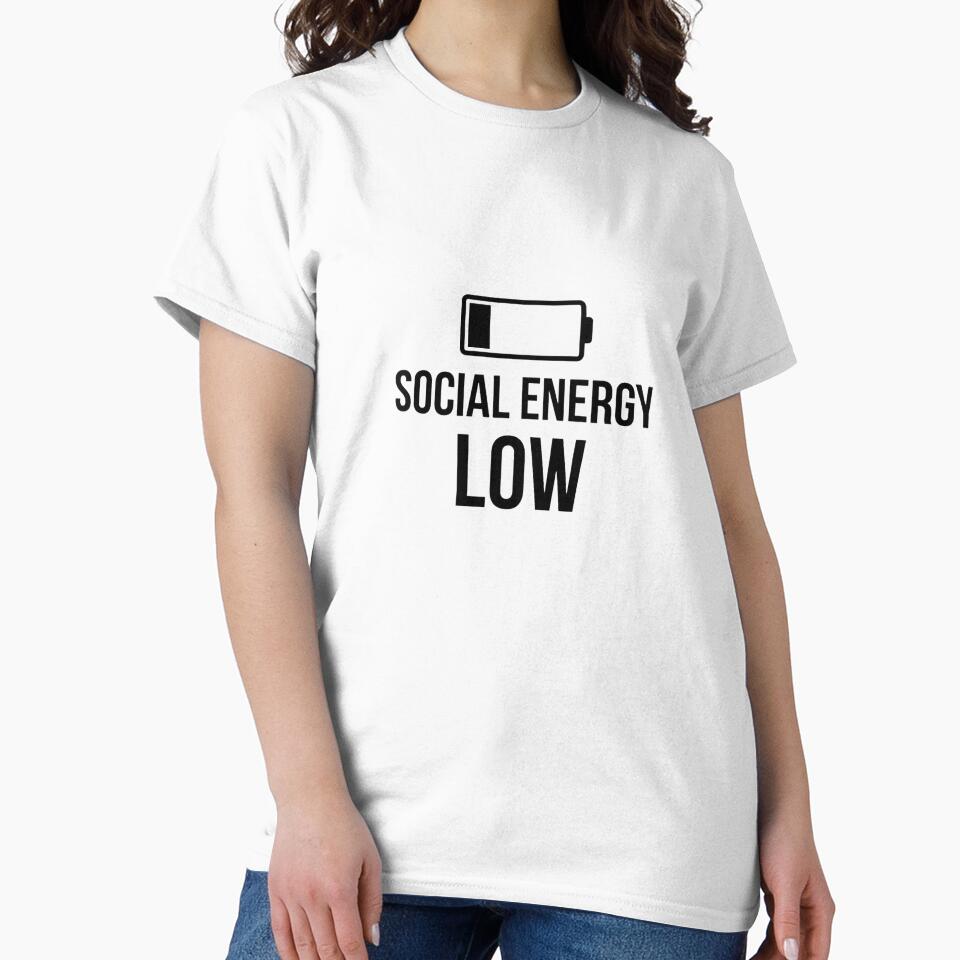 Low Social Energy Funny Introvert Quote by Quiet Mode Studio