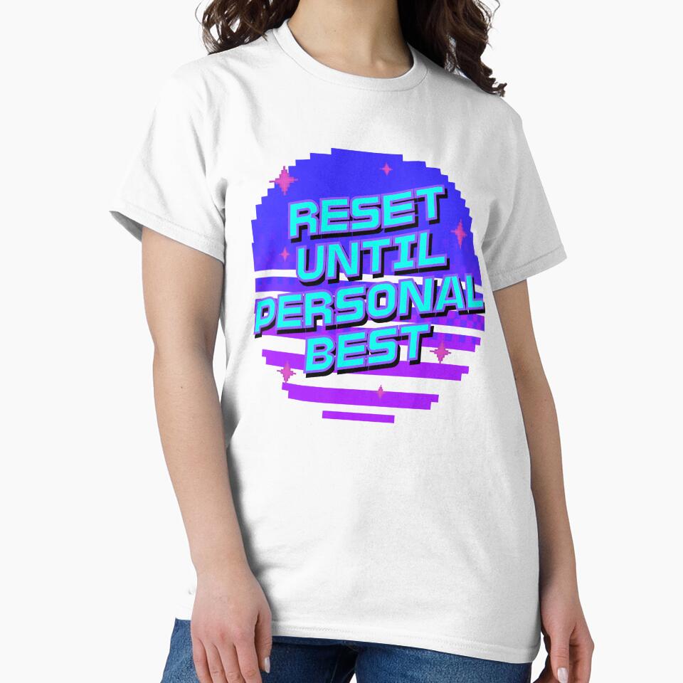 Reset Until Personal Best – Retro Pixel Speedrunning Design by PHRASEandSTYLE