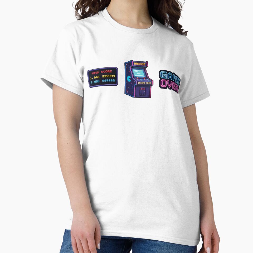 Arcade Machine Game Over Retro Gamer Art by Monocromo Shop