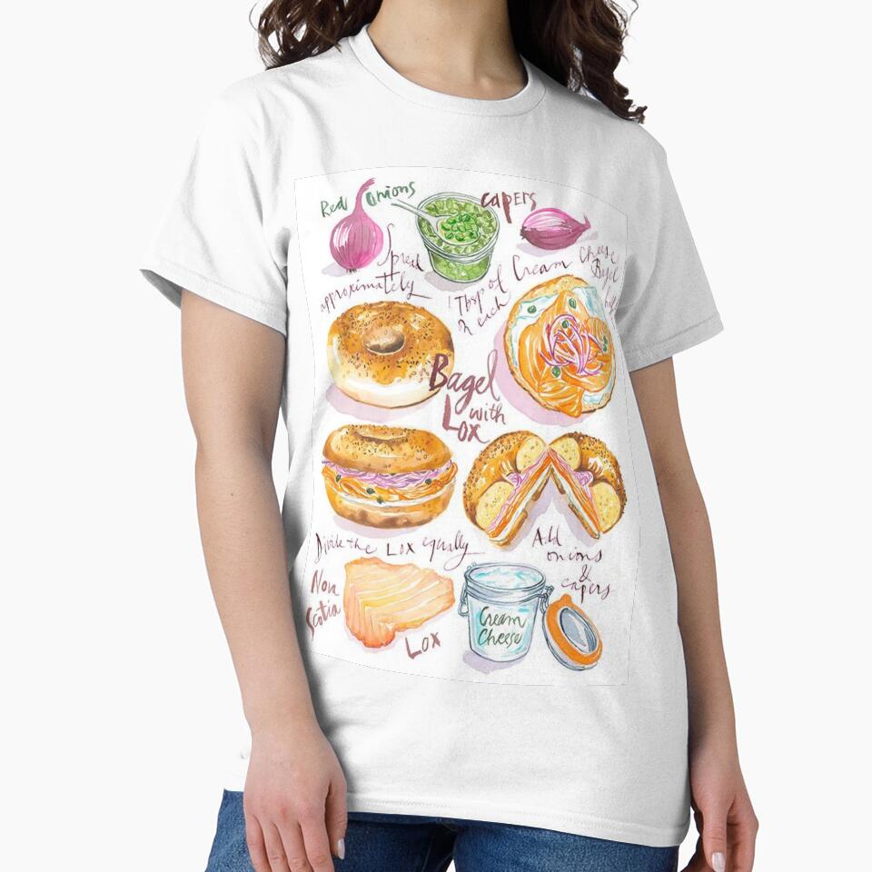 bagel, lox, bagel and lox, breakfast, food, brunch, nyc, i love bagels, funny, food lover, written, recipes, cafe, deli, new york by peachcakecanvas