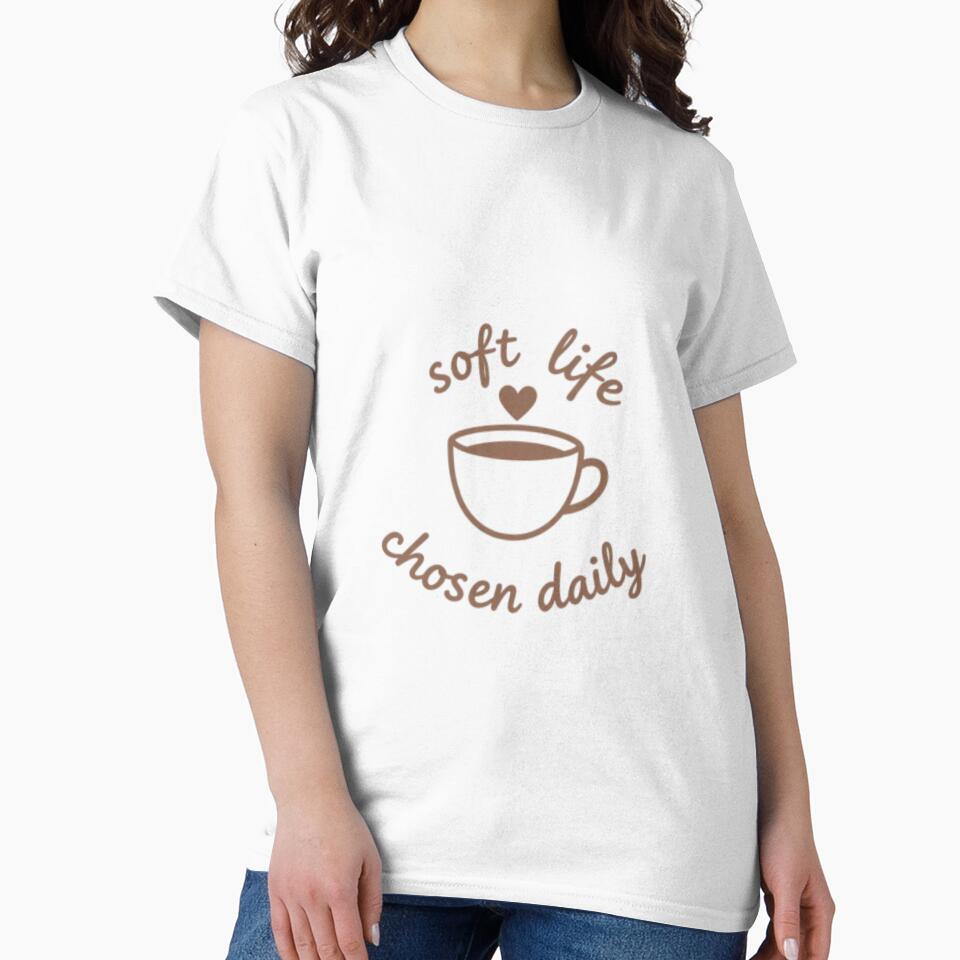 Soft Life Chosen Daily – Inspirational Self Care Quote by CosmicQuietStudio