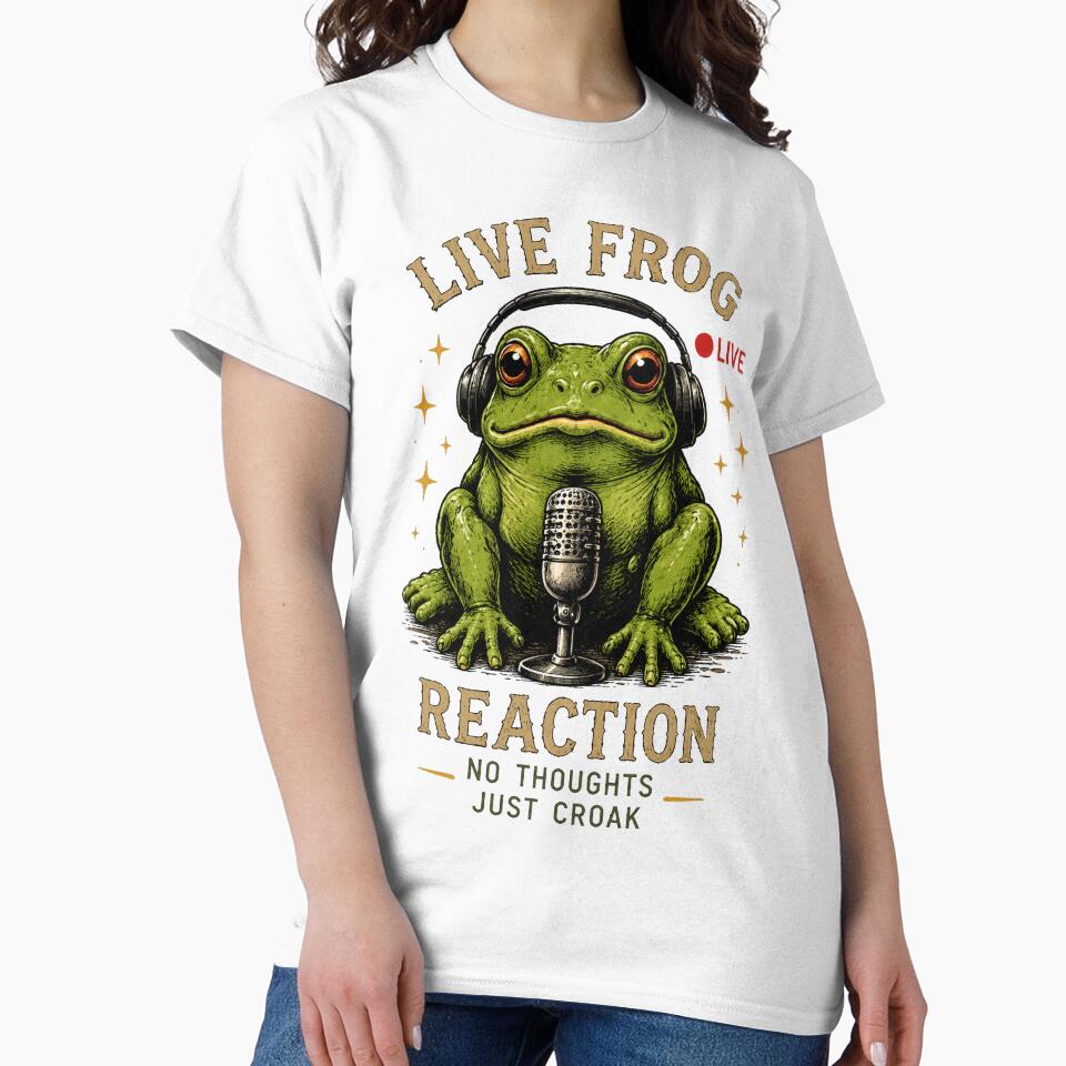 Live Frog Reaction No Thoughts Just Croak by 6-nx