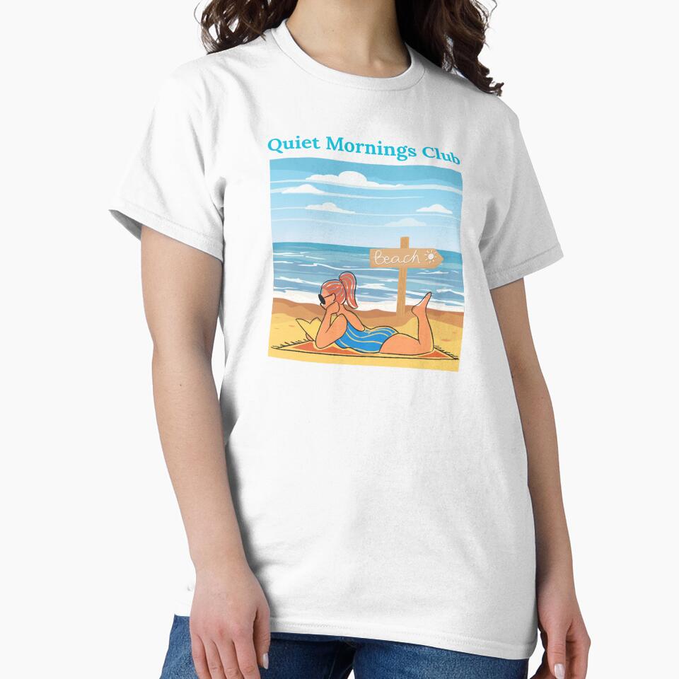 Quiet Mornings Club – Cozy Minimalist Slow Living T‑Shirt by Goodvibemini