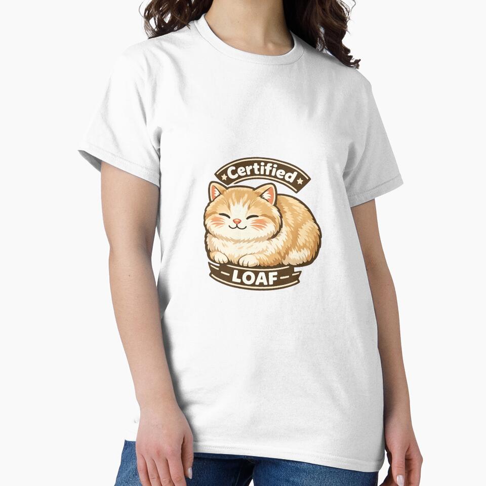 Certified Loaf Cute Cat Shirt – Funny Chubby Cat Meme Tee for Cat Lovers by Cozy Cat Collective