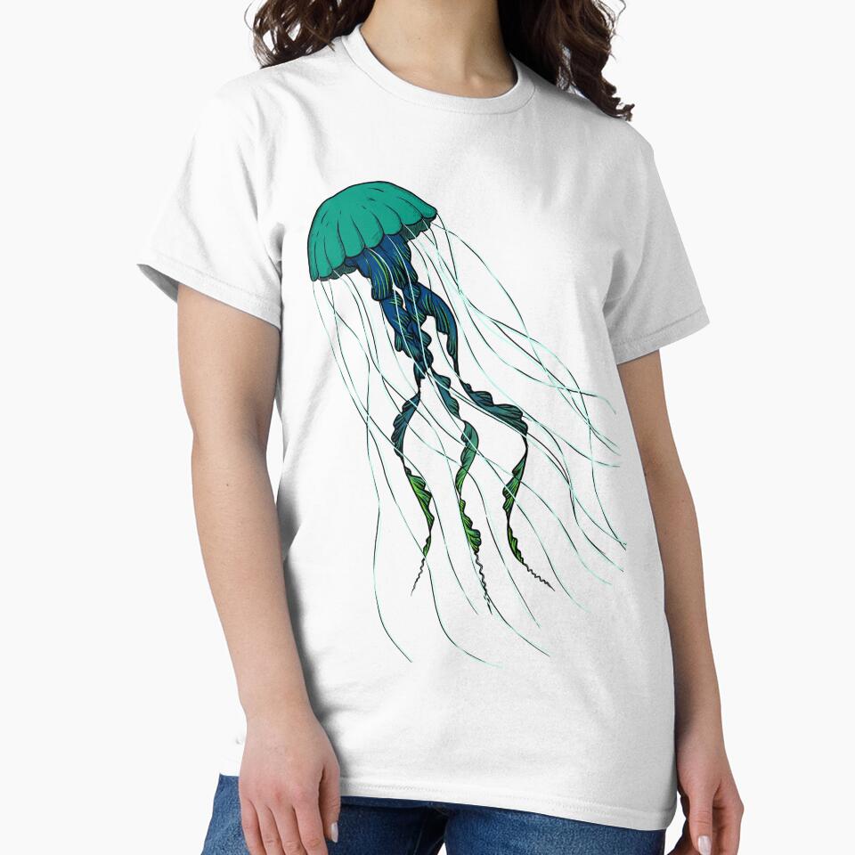 Blue and Green Jellyfish by ArtxBK