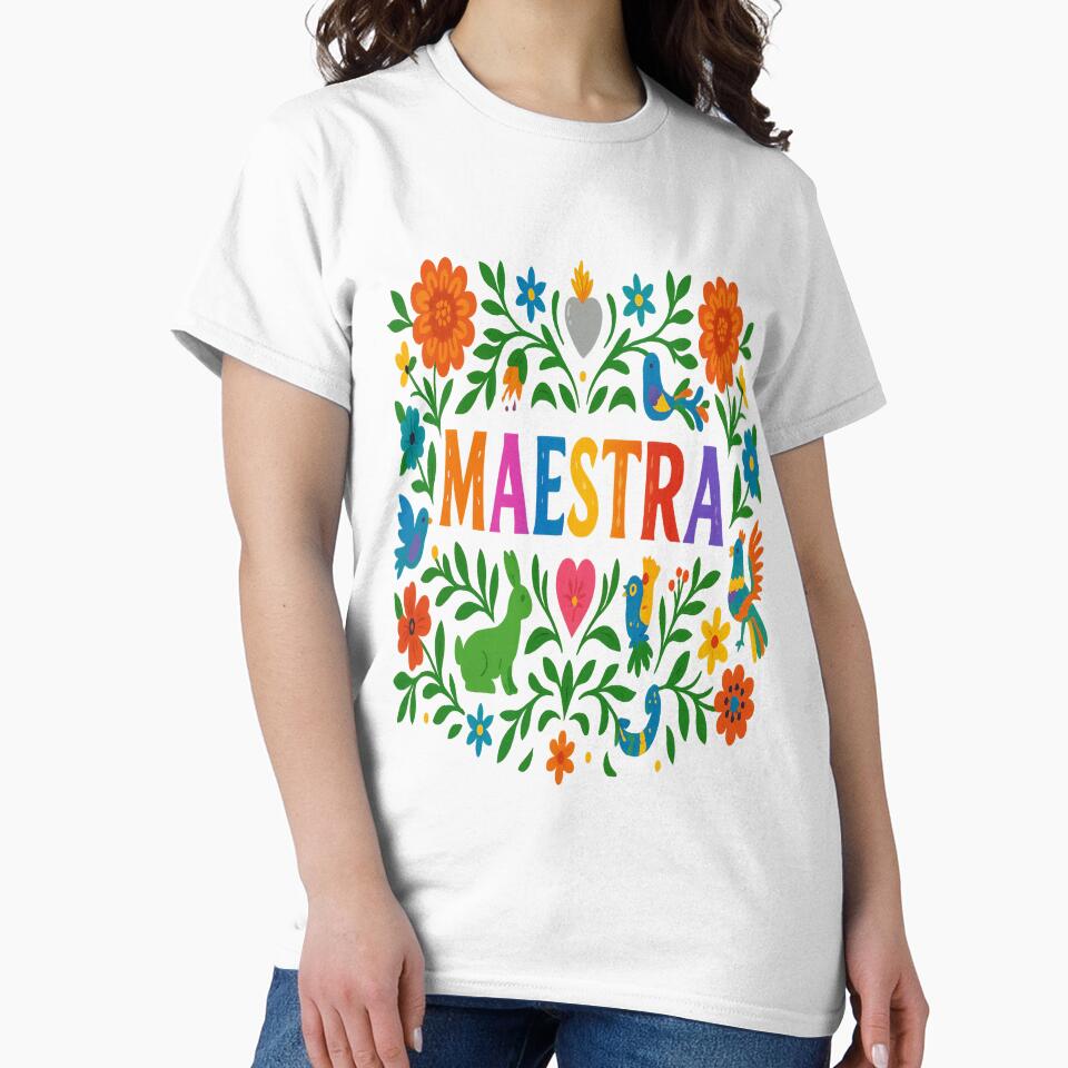 Maestra | Colorful Folk Art Teacher Design by Mi Clase Divertida