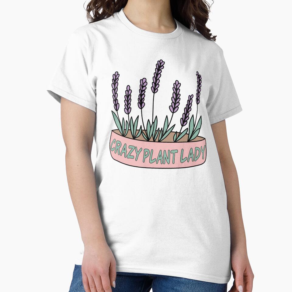 Crazy Plant Lady funny pot illustration by Pexilus