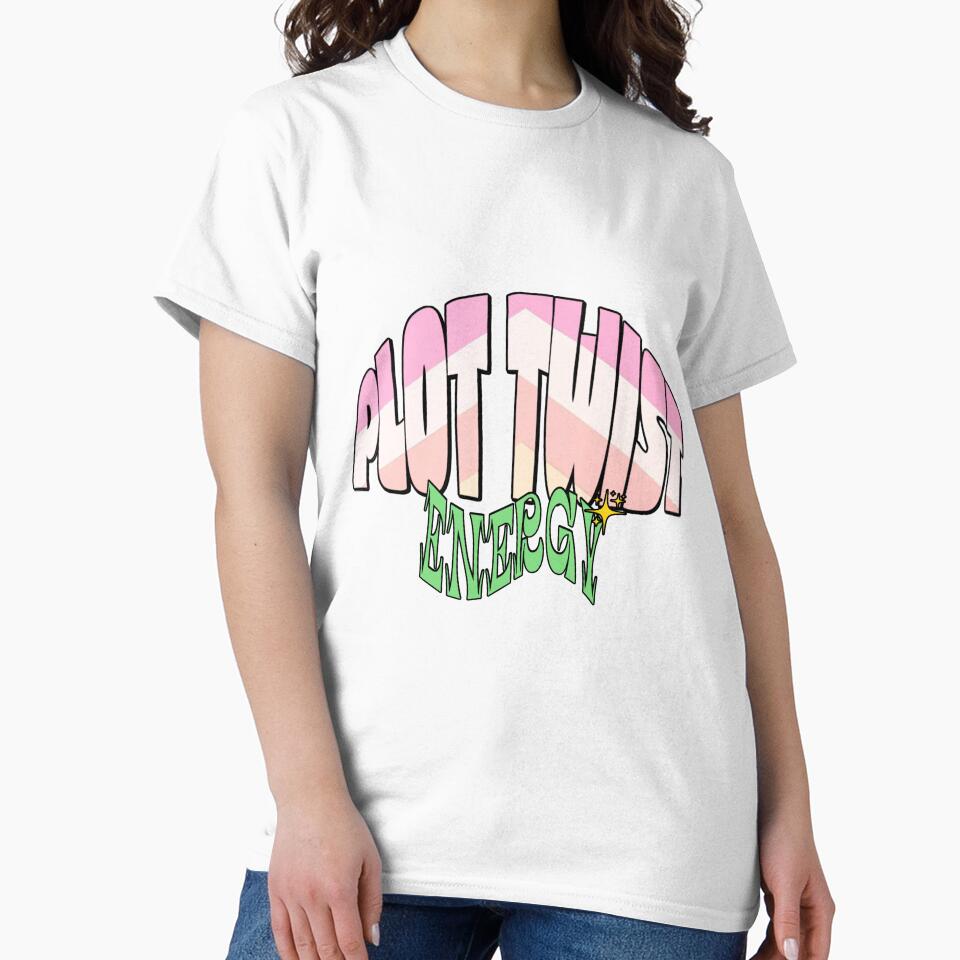 "Plot Twist Energy" T-Shirt, Groovy Retro Positive Vibe Tee, Funny Change My Life Shirt by AbuCAni Studio