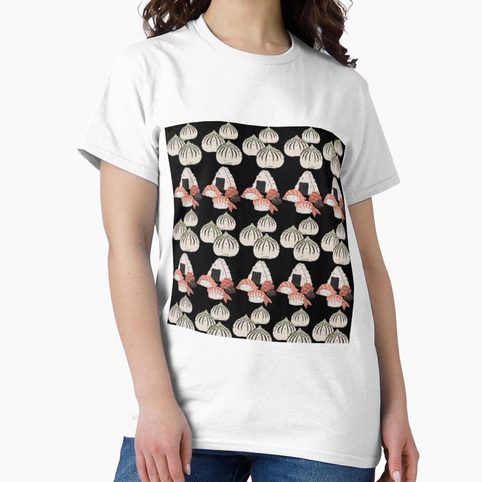 chinese dumpling & japanese nigiri sushi by DreamBigShirts