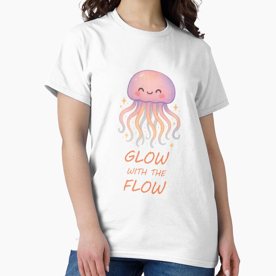 Glow With The Flow – Kawaii Jellyfish by Dream Machine