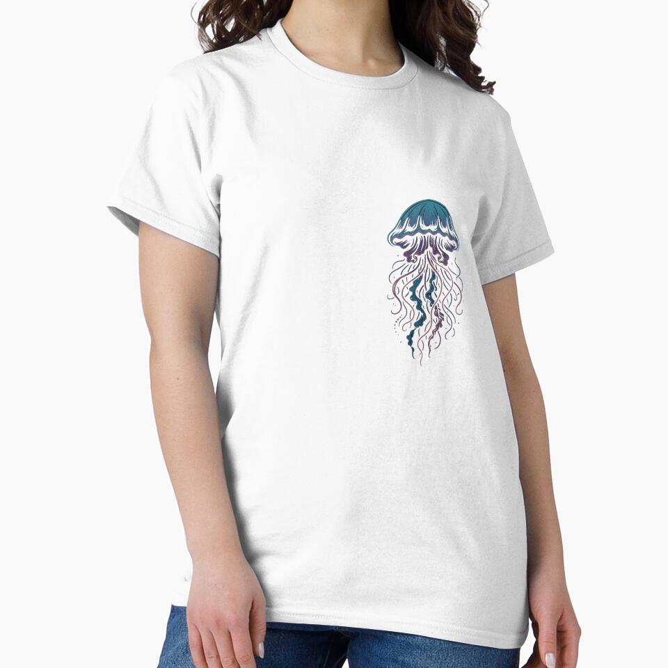 Electric Drift – Neon Jellyfish T-Shirt by Witty Moon