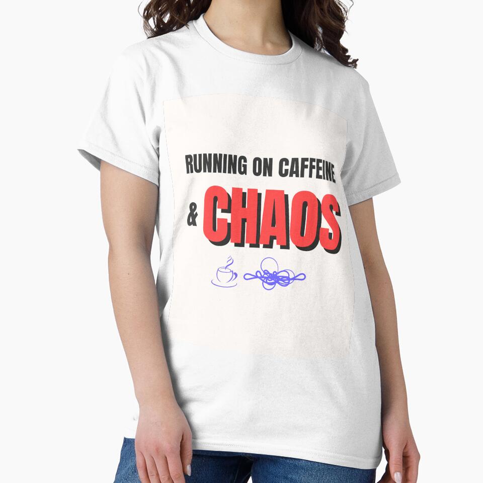 Running on Caffeine and Chaos – Funny Coffee Lover Burnout Design by thoratsdesign